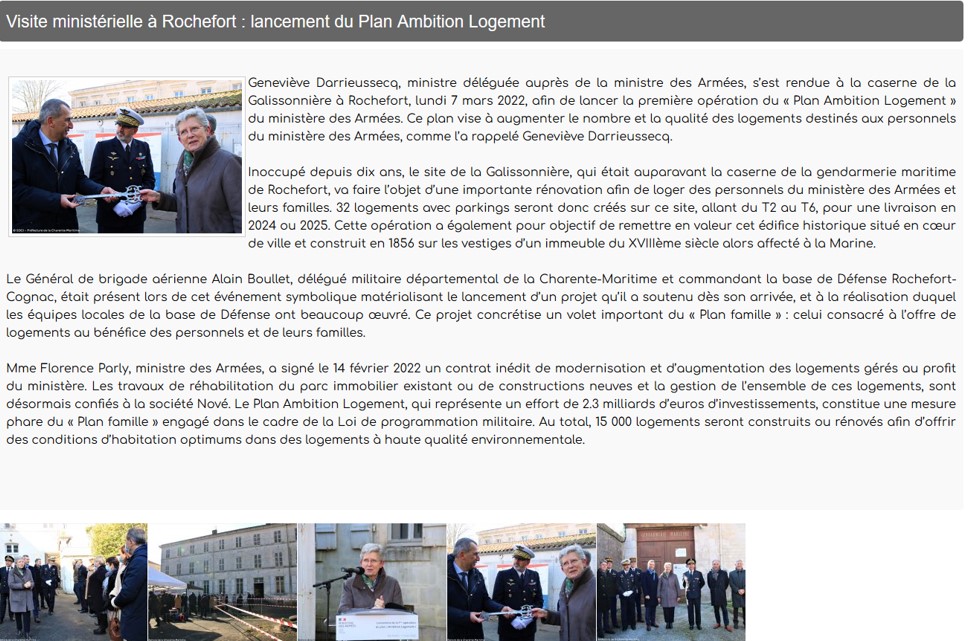 Visite ministèrielle à Rochefort : lancement du Plan Ambition Logement